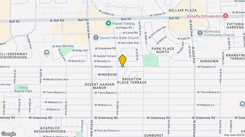 4841 W Paradise Ln, Unit 2-225 Map and Location Details