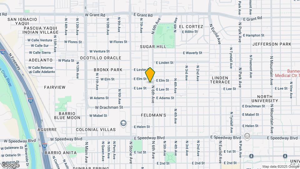 1615 N 6th Ave-Unit -1 Map and Location Details