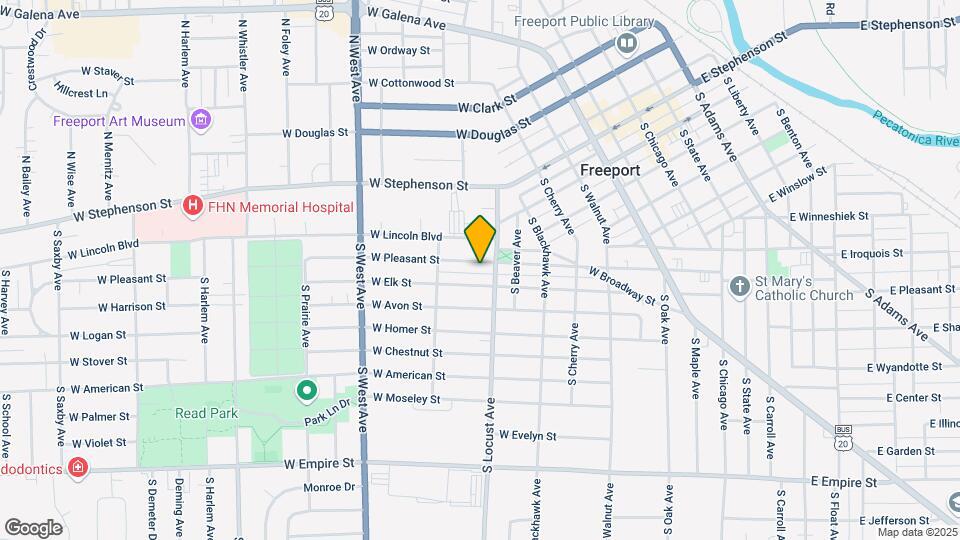617 W Pleasant St Map and Location Details