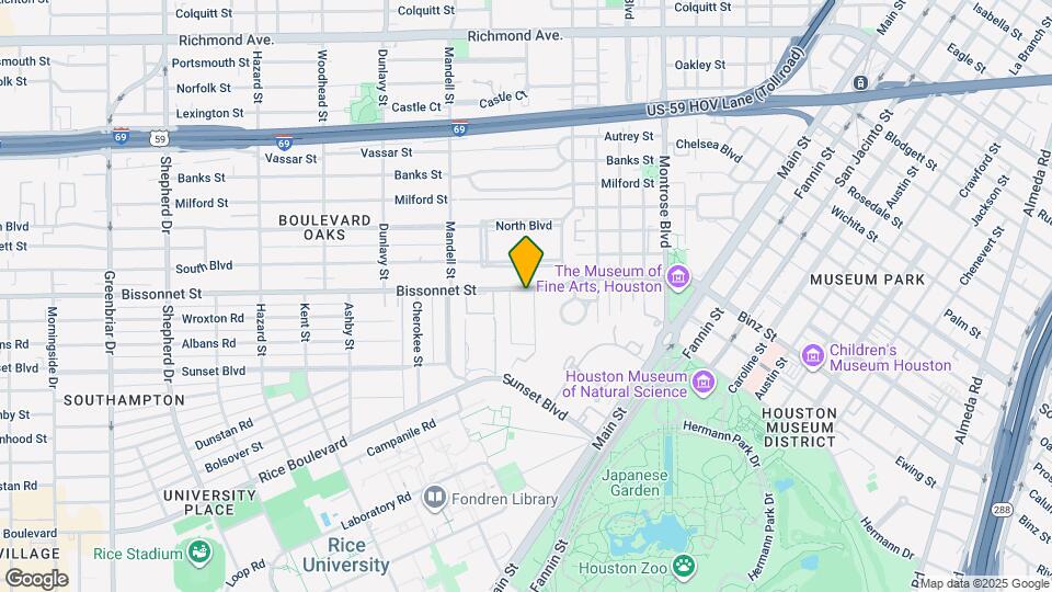 1331 Bissonnet St Map and Location Details