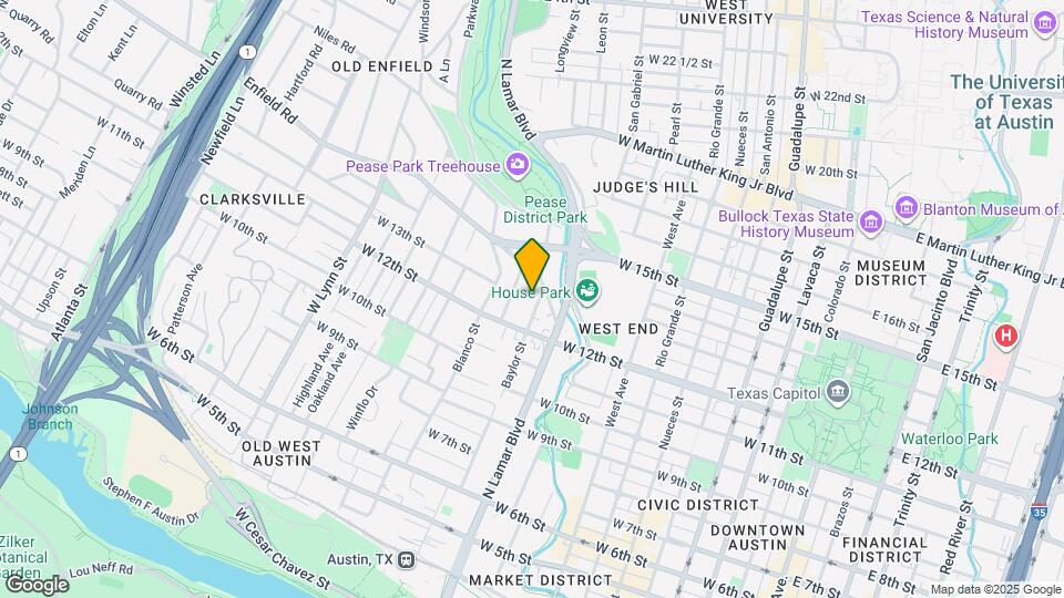 1212 Baylor St Map and Location Details