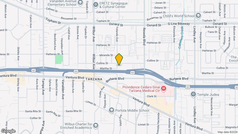 5652 Yolanda Ave Map and Location Details