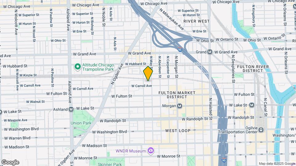 1152 W Carroll Ave Map and Location Details