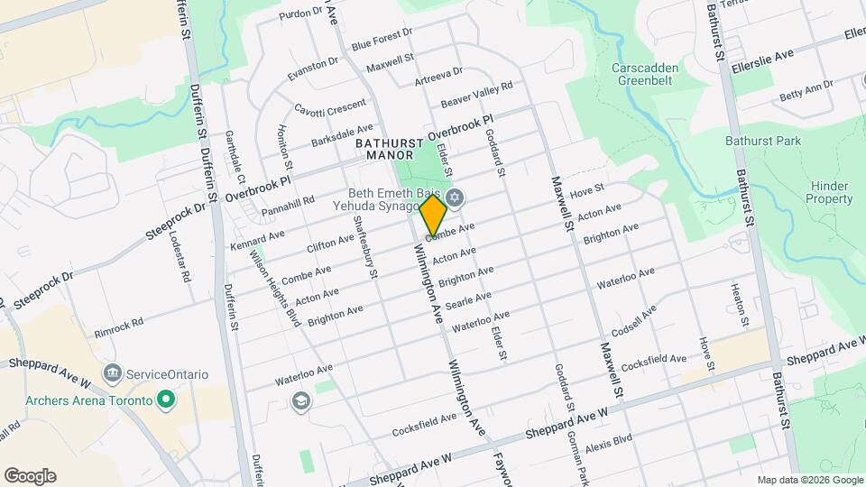 111 Combe Ave Map and Location Details