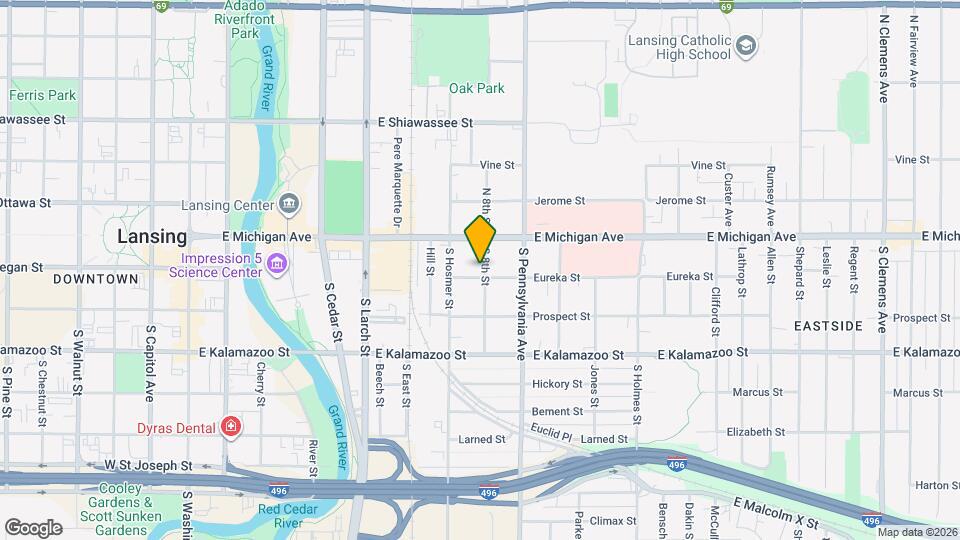 130 S 8th St Map and Location Details