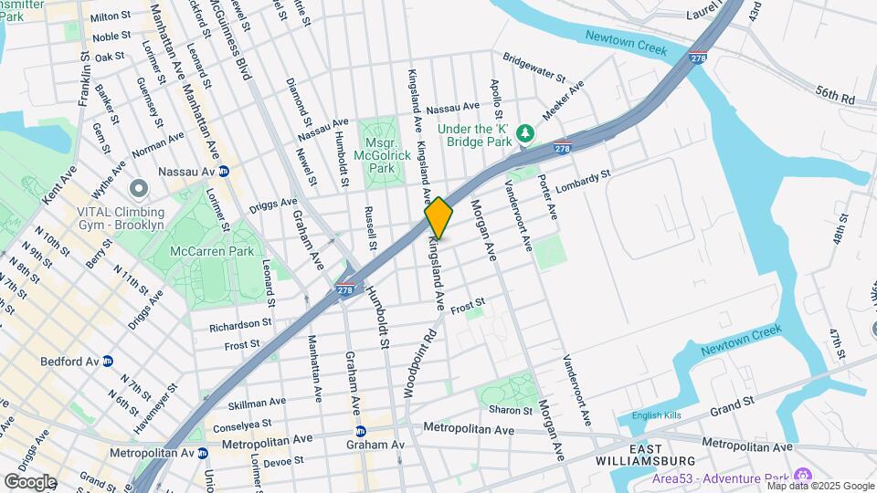 136 Kingsland Ave Mapa y Detalles de la Ubicación