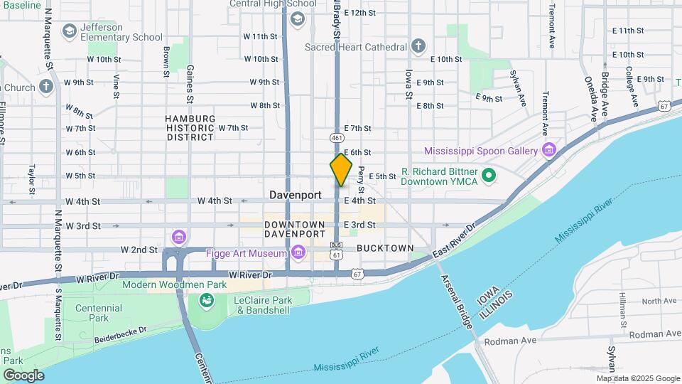 Democrat Lofts Mapa y Detalles de la Ubicación