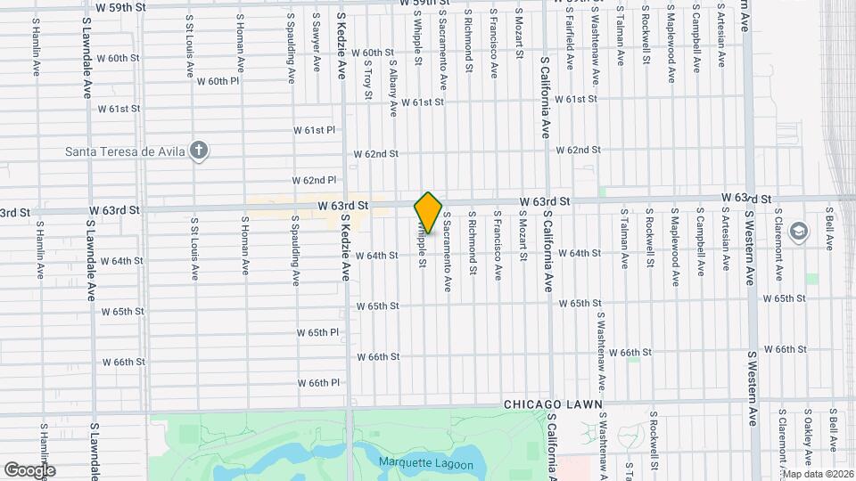 6345 S Whipple St, Unit 2 Map and Location Details