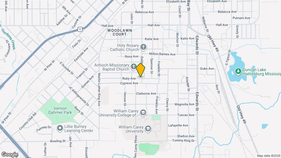 1201 Dabbs St Map and Location Details