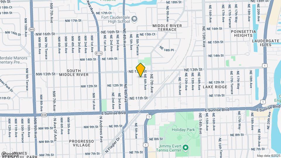 1220 NE 5th Ter, Unit 4 Map and Location Details