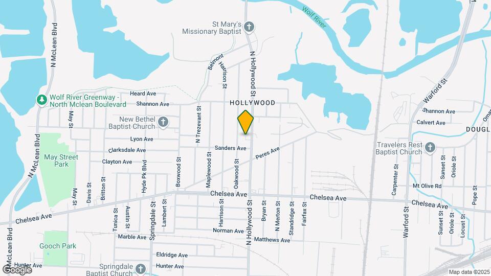 1553 N Hollywood St Map and Location Details