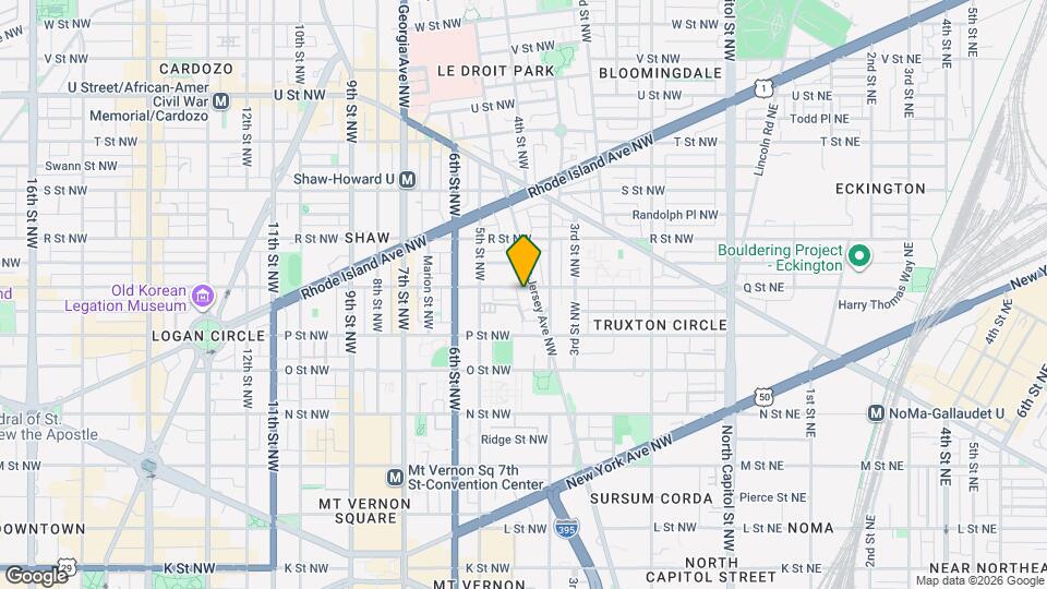 1546 New Jersey Ave NW Map and Location Details