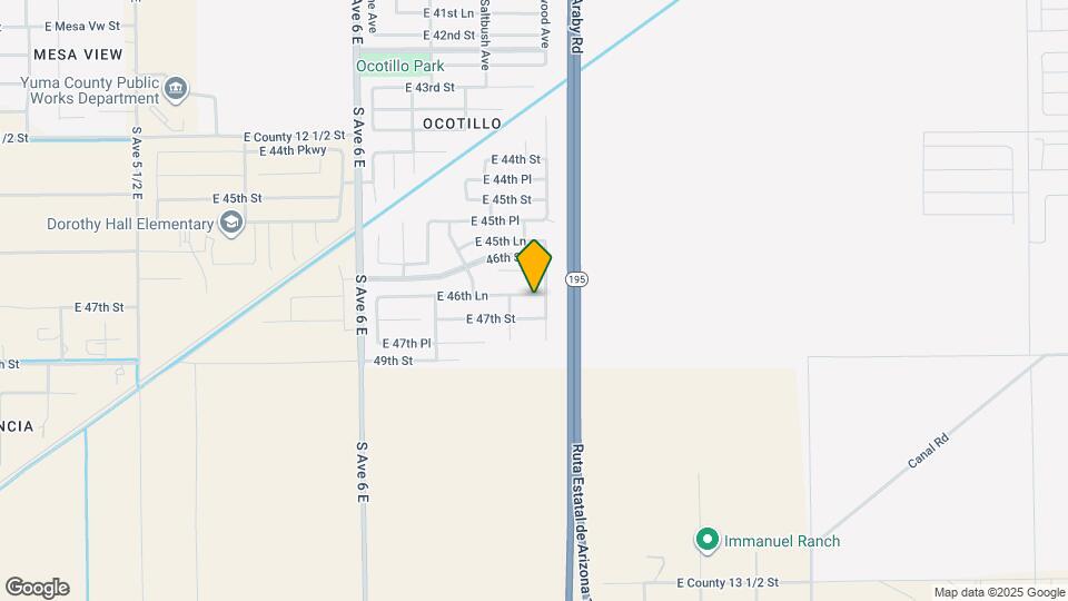 10673 E 46th Ln Map and Location Details