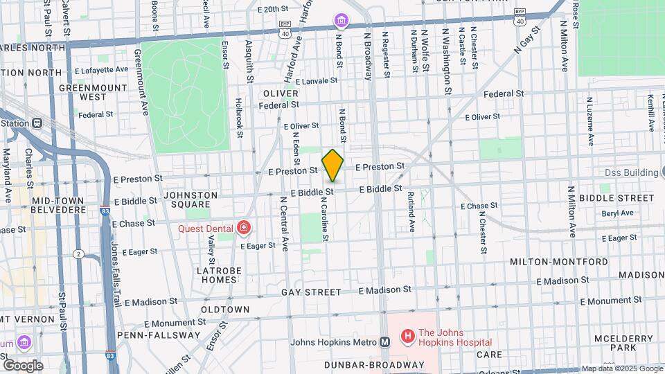 1512 E Biddle St Map and Location Details