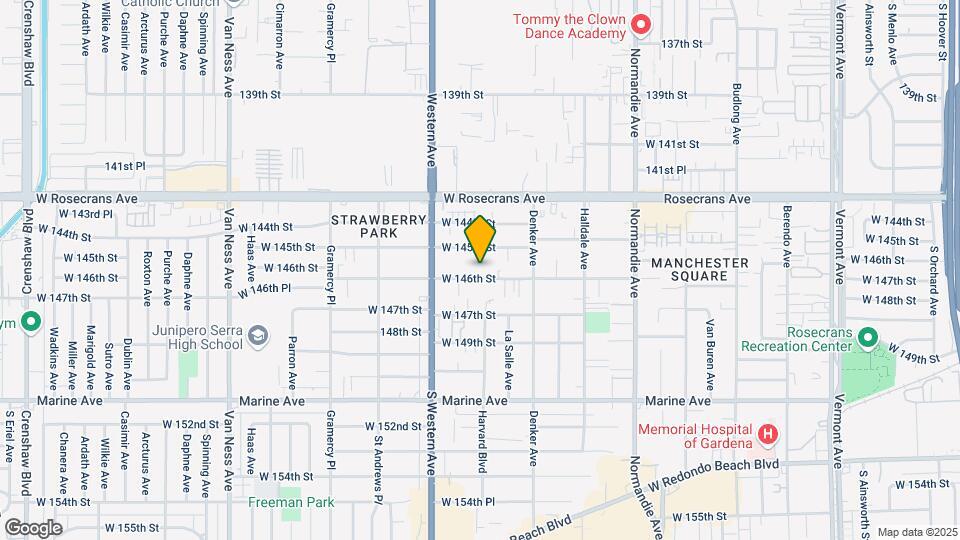 1707 W 146th St Mapa y Detalles de la Ubicación