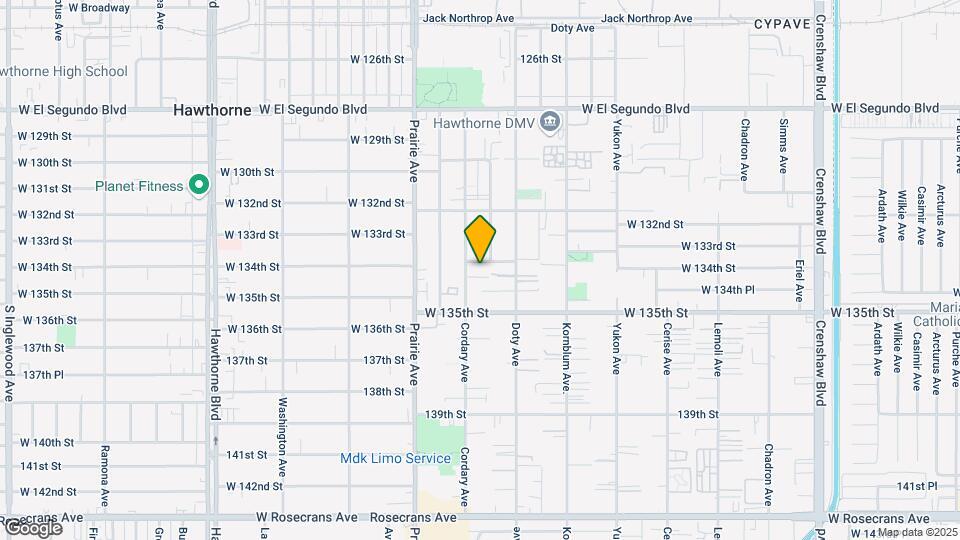 13400 Cordary Ave Map and Location Details