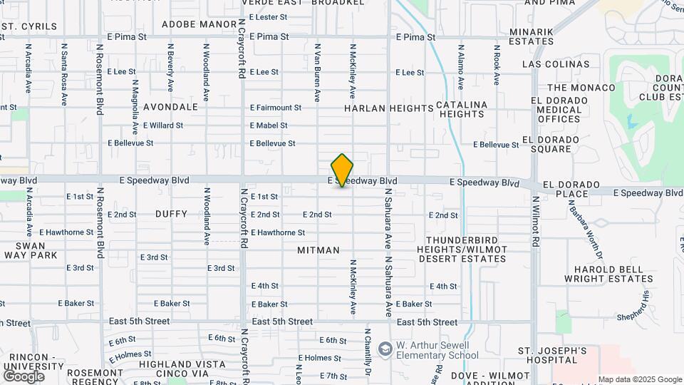 5743 E 1st St Map and Location Details