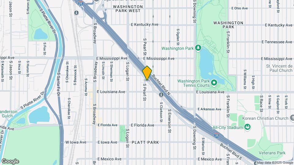 1238 S Pearl St Map and Location Details