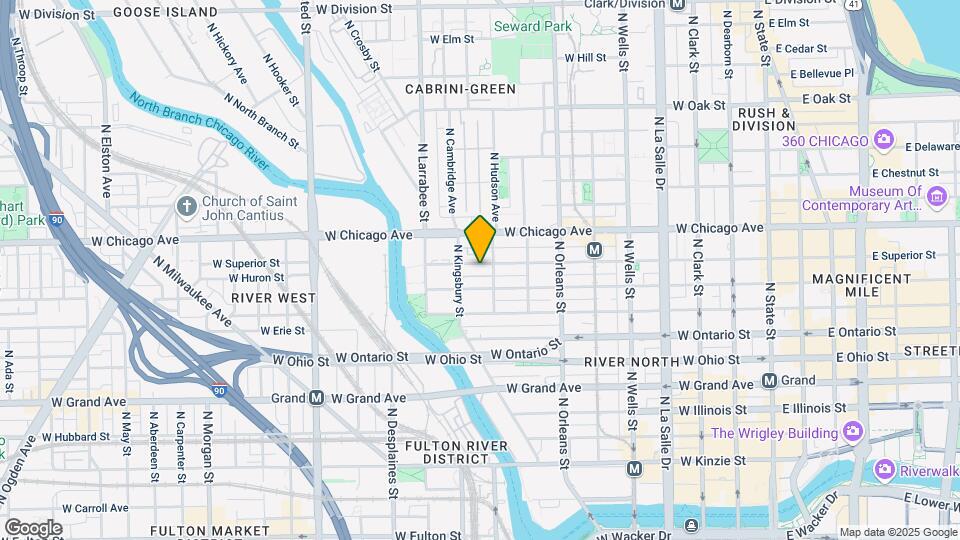 451 W Superior St Map and Location Details