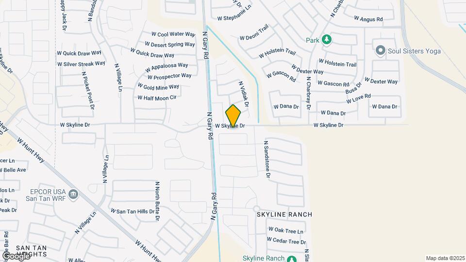 1168 W Desert Hollow Dr Map and Location Details