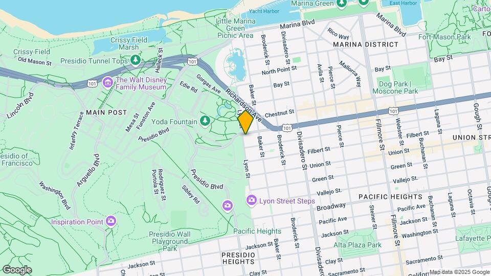 2940 Lyon St Map and Location Details