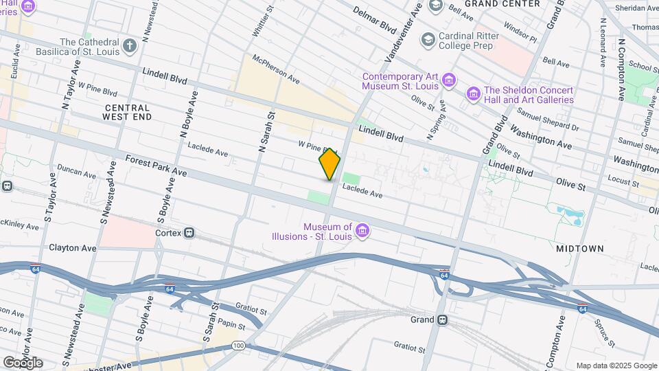 3906 Laclede Ave Map and Location Details