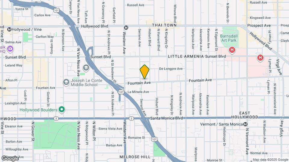 5347 Fountain Ave Map and Location Details