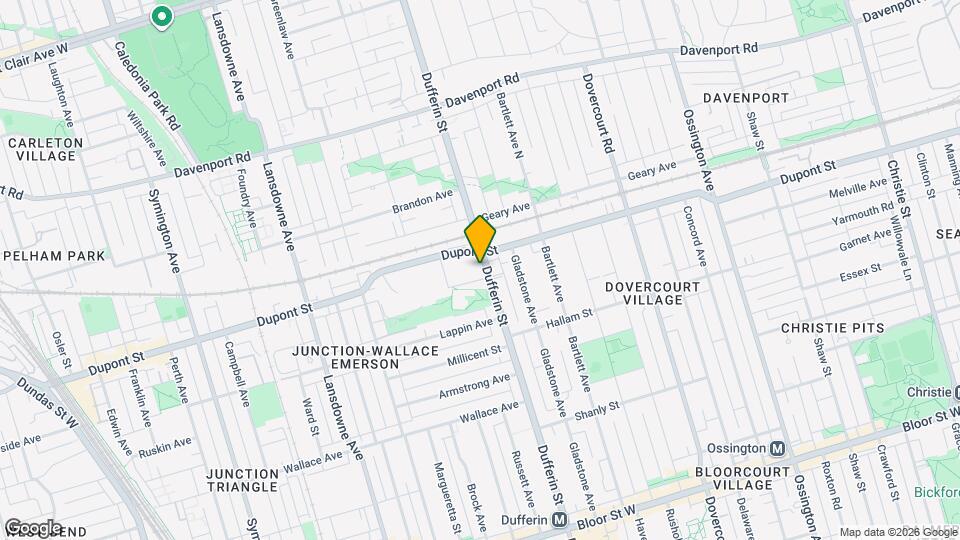 1185 Dupont St Map and Location Details