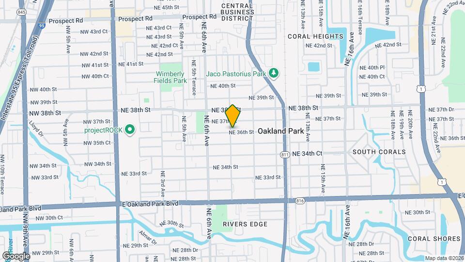 801 NE 36th St Map and Location Details