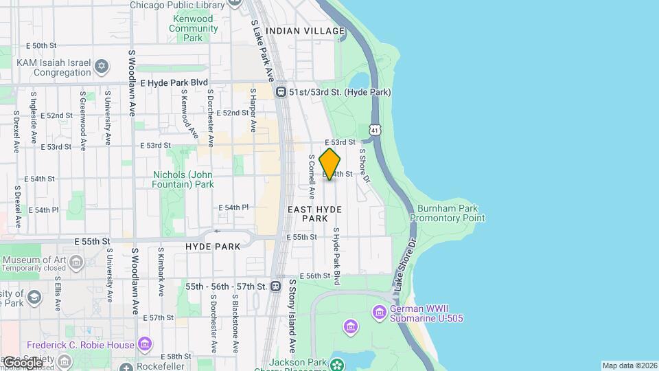 5400 S Hyde Park Blvd Map and Location Details