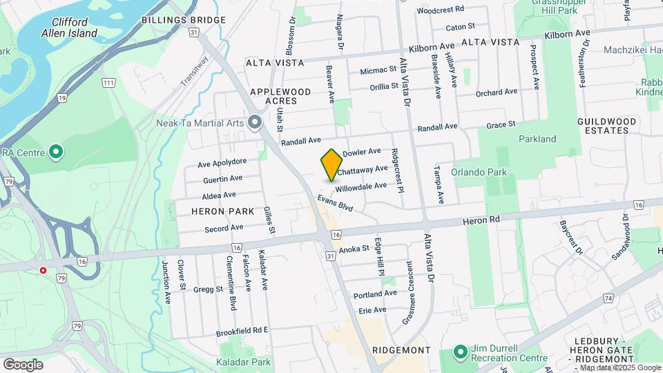 1215 Willowdale Ave Map and Location Details