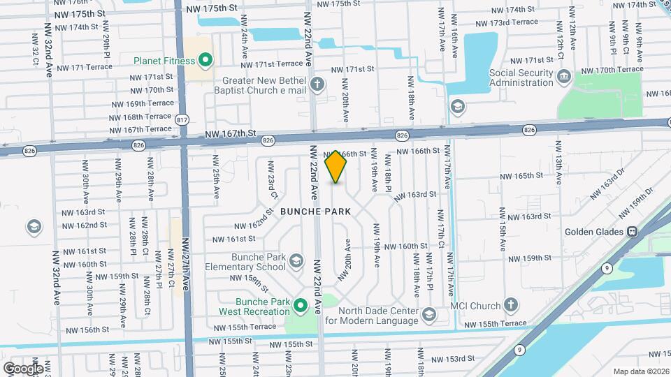 16401 NW 21st Ave Mapa y Detalles de la Ubicación