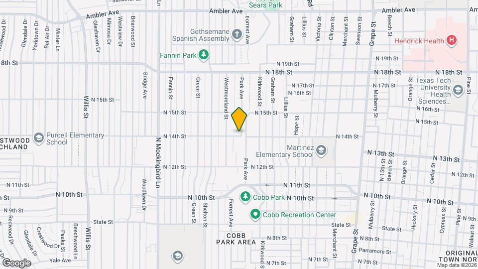 1402 Park Ave Map and Location Details