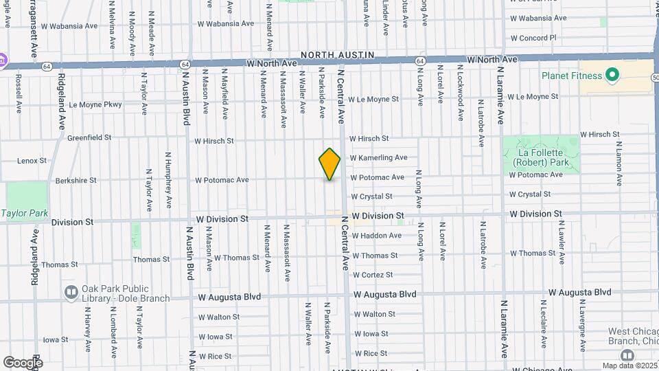 1251 N Parkside Ave Map and Location Details