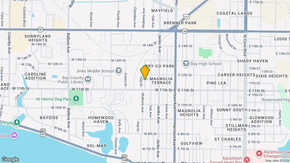 1132 Mulberry Ave Map and Location Details