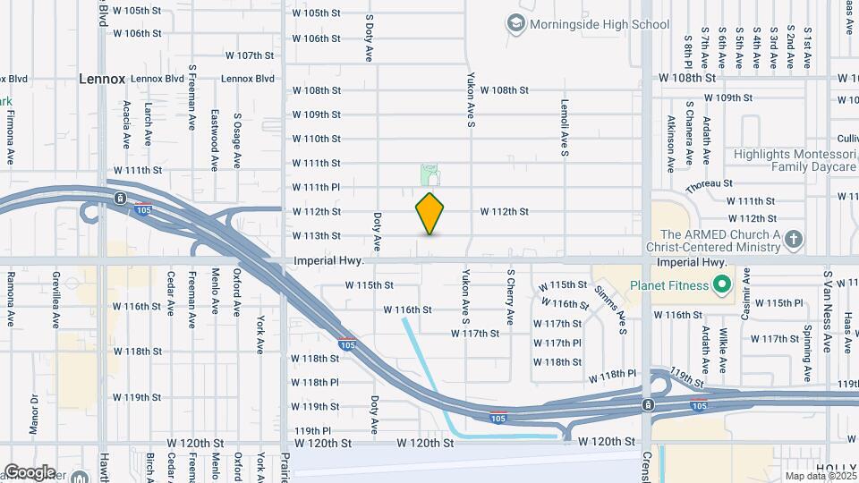 3656 W 113th St, Unit 1 Bedroom in Inglewood Map and Location Details
