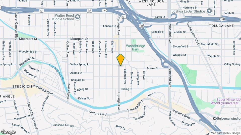 4246 Tujunga Ave Map and Location Details