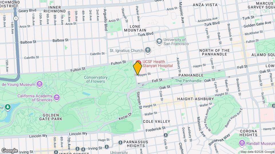 500 Stanyan Map and Location Details