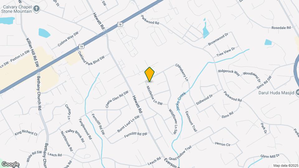 2444 Mistletoe Ln SW Map and Location Details