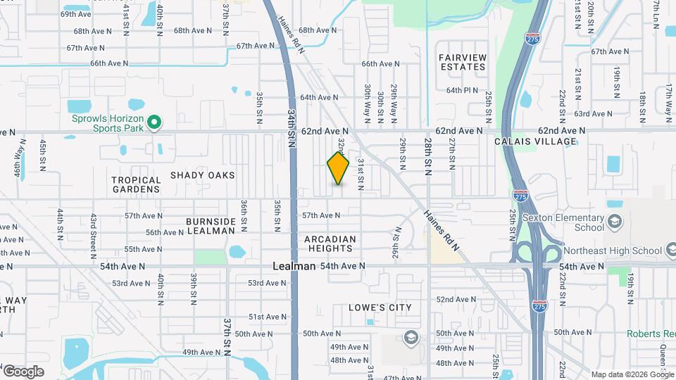 5840 32nd St N, Unit A Map and Location Details