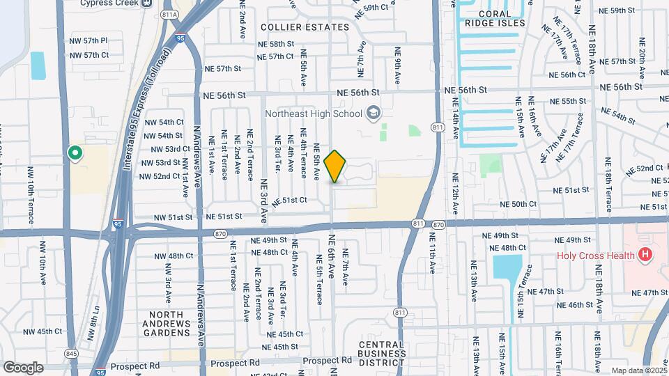 5218 NE 6th Ave Map and Location Details