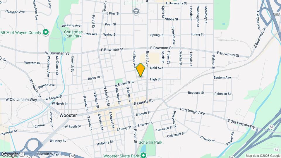 416 E Larwill St, Unit Front Triplex Apt 1 Map and Location Details