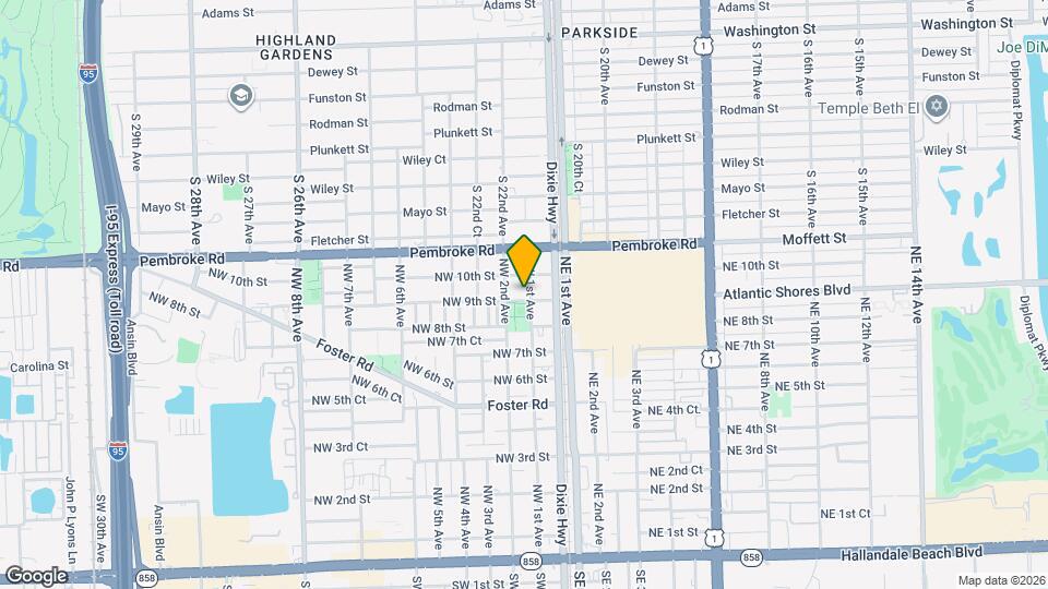 104 NW 9th St Map and Location Details