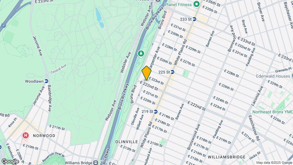 627 E 222nd St Map and Location Details