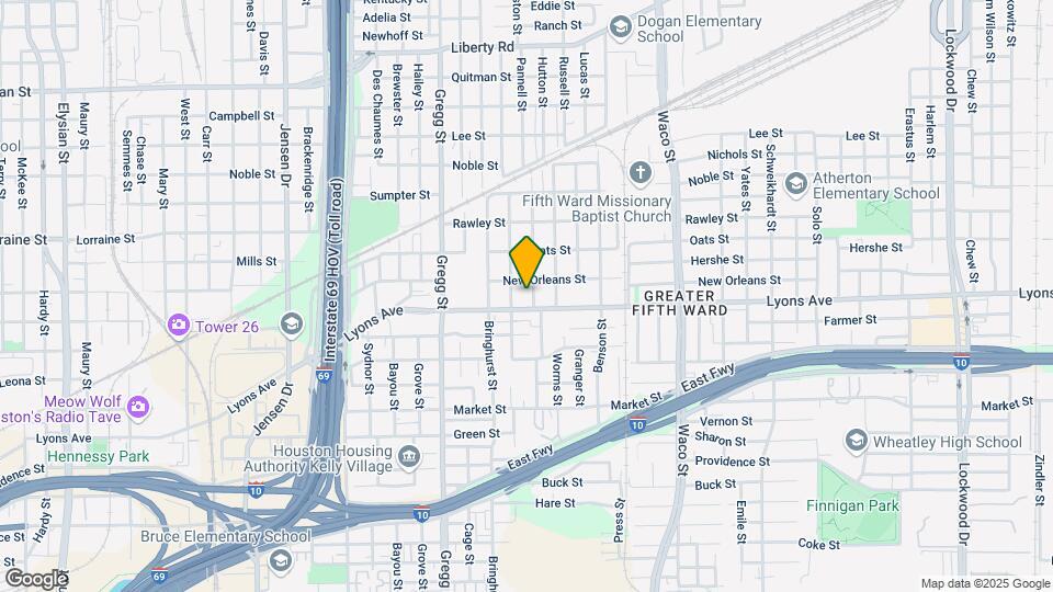 1611 Pannell St Map and Location Details