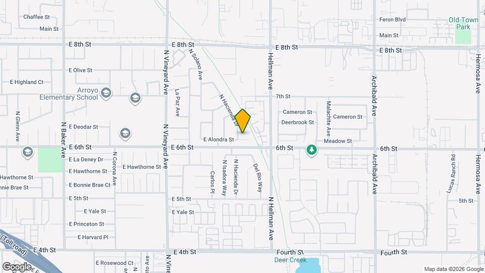 2155 E Alondra St Map and Location Details