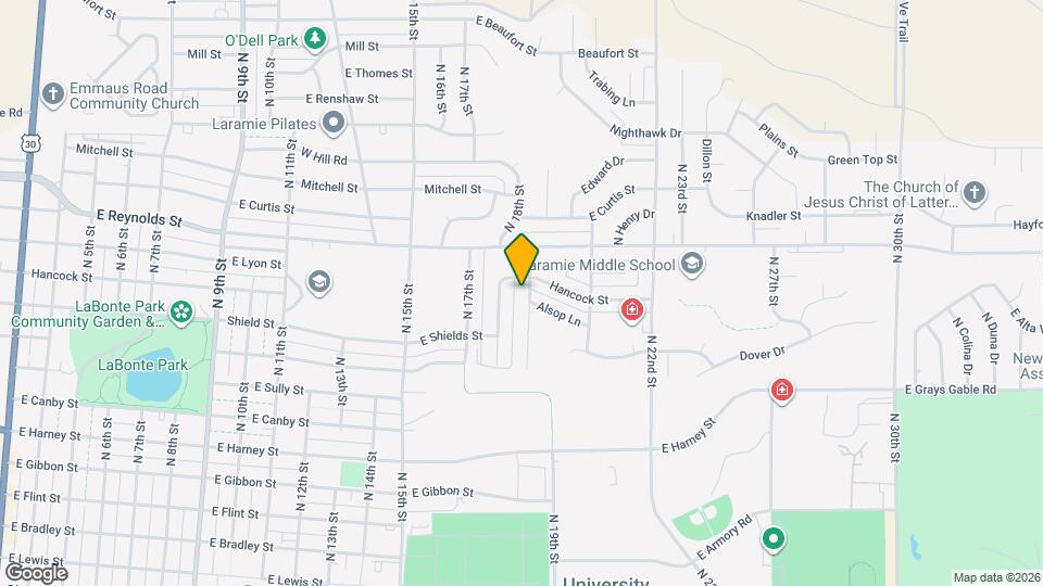 1366 N 19th St Map and Location Details