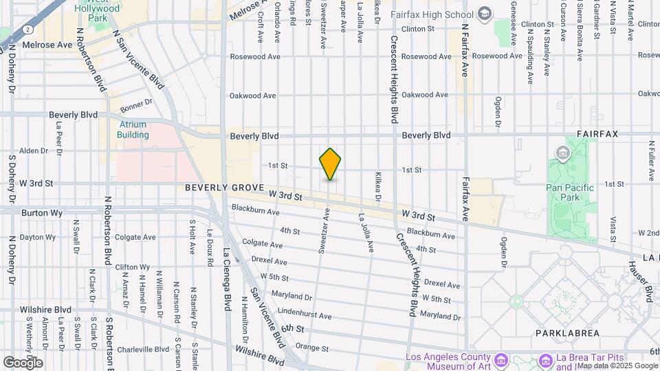 124 Sweetzer Ave Map and Location Details