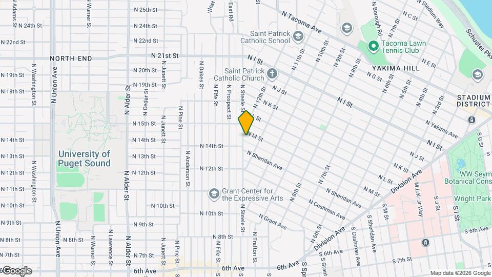 1415 N Steele St Map and Location Details