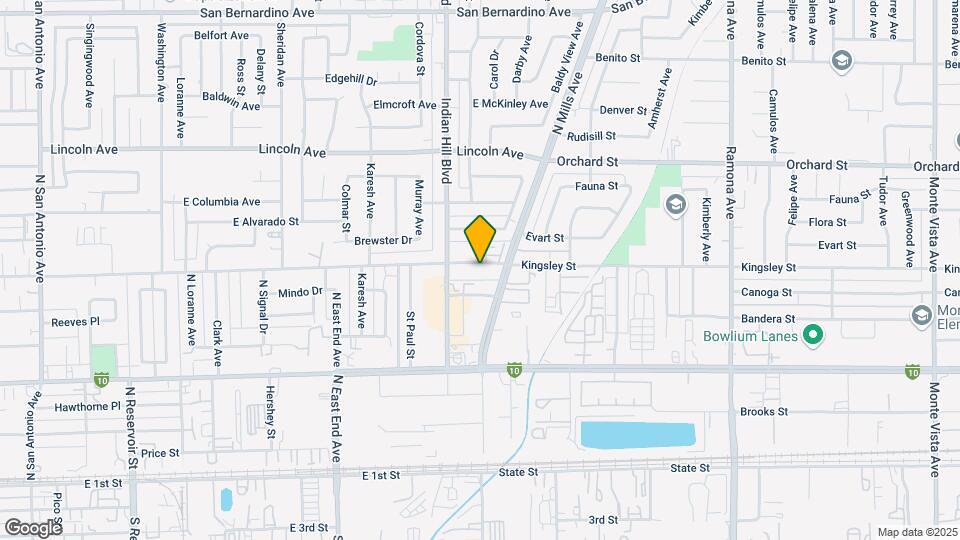 1652 Kingsley Ave Map and Location Details
